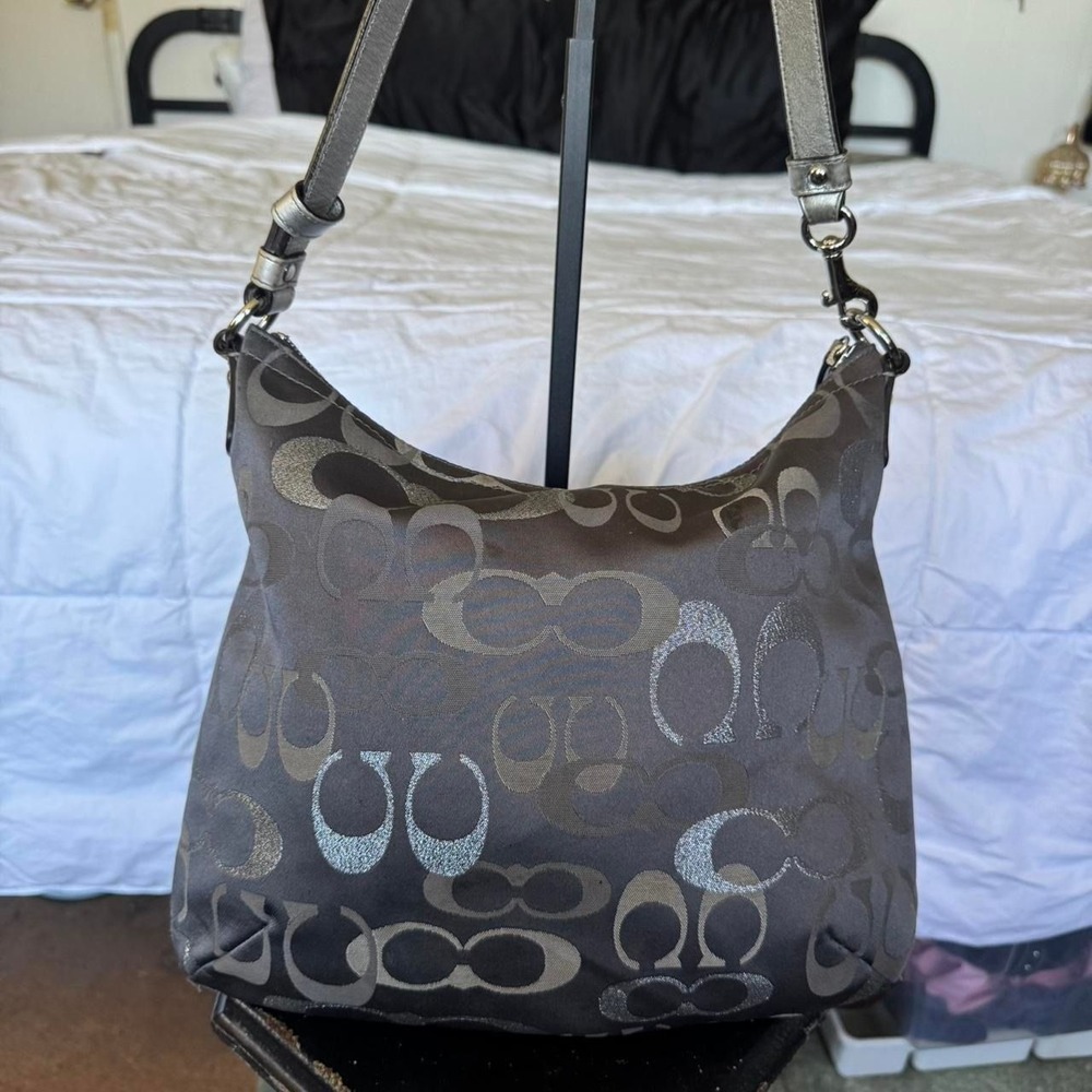 Y2K vintage Coach‎ penelope optic metallic signature crossbody bag - Picture 3 of 6